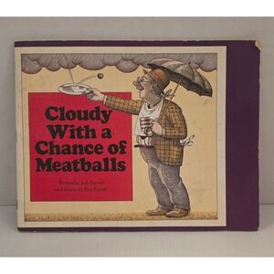 Cloudy With a Chance of Meatballs Vintage Book 1989 Houghton Mifflin Preowned
